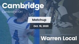 Matchup: Cambridge vs. Warren Local 2020