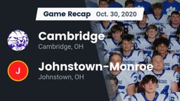 Recap: Cambridge  vs. Johnstown-Monroe  2020