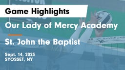 Our Lady of Mercy Academy vs St. John the Baptist  Game Highlights - Sept. 14, 2023