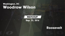 Matchup: Wilson  vs. Roosevelt 2016