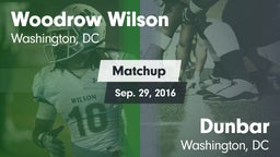 Matchup: Wilson  vs. Dunbar  2016