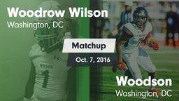 Matchup: Wilson  vs. Woodson  2016