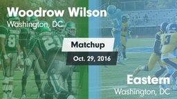 Matchup: Wilson  vs. Eastern  2016