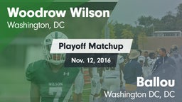 Matchup: Wilson  vs. Ballou  2016