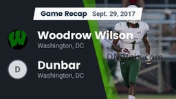 Recap: Woodrow Wilson  vs. Dunbar  2017