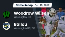 Recap: Woodrow Wilson  vs. Ballou  2017