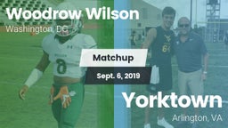 Matchup: Wilson  vs. Yorktown  2019