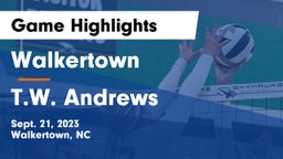 Walkertown  vs T.W. Andrews Game Highlights - Sept. 21, 2023