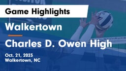 Walkertown  vs Charles D. Owen High Game Highlights - Oct. 21, 2023