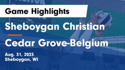 Sheboygan Christian  vs Cedar Grove-Belgium  Game Highlights - Aug. 31, 2023