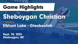 Sheboygan Christian  vs Elkhart Lake - Glenbeulah  Game Highlights - Sept. 28, 2023