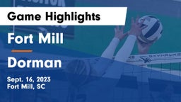 Fort Mill  vs Dorman  Game Highlights - Sept. 16, 2023