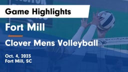 Fort Mill  vs Clover Mens Volleyball Game Highlights - Oct. 4, 2023
