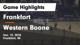 Frankfort  vs Western Boone  Game Highlights - Jan. 12, 2018