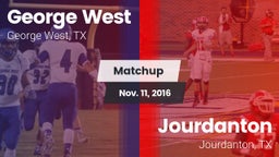 Matchup: George West vs. Jourdanton  2015