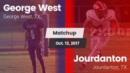 Matchup: George West vs. Jourdanton  2017