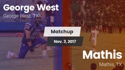 Matchup: George West vs. Mathis  2017
