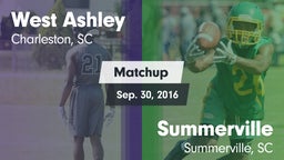Matchup: West Ashley High vs. Summerville  2016