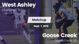 Matchup: West Ashley High vs. Goose Creek  2018