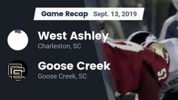 Recap: West Ashley  vs. Goose Creek  2019