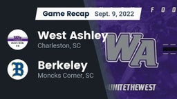 Recap: West Ashley  vs. Berkeley  2022
