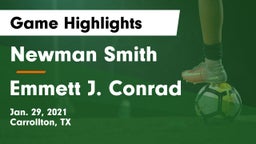 Newman Smith  vs Emmett J. Conrad  Game Highlights - Jan. 29, 2021