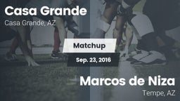 Matchup: Casa Grande High vs. Marcos de Niza  2016