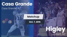 Matchup: Casa Grande High vs. Higley  2016