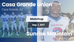 Matchup: Casa Grande Union vs. Sunrise Mountain  2017