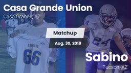Matchup: Casa Grande Union vs. Sabino  2019