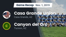 Recap: Casa Grande Union  vs. Canyon del Oro  2019