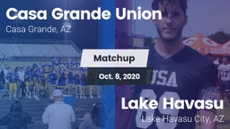 Matchup: Casa Grande Union vs. Lake Havasu  2020