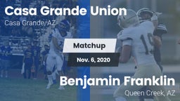 Matchup: Casa Grande Union vs. Benjamin Franklin  2020