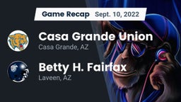 Recap: Casa Grande Union  vs. Betty H. Fairfax 2022