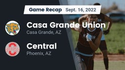 Recap: Casa Grande Union  vs. Central  2022