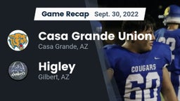 Recap: Casa Grande Union  vs. Higley  2022
