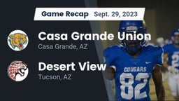 Recap: Casa Grande Union  vs. Desert View  2023