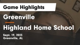 Greenville  vs Highland Home School Game Highlights - Sept. 19, 2023