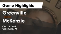 Greenville  vs McKenzie  Game Highlights - Oct. 10, 2023