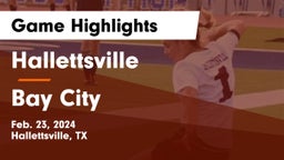 Hallettsville  vs Bay City  Game Highlights - Feb. 23, 2024