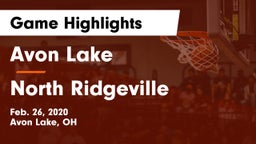 Avon Lake  vs North Ridgeville  Game Highlights - Feb. 26, 2020