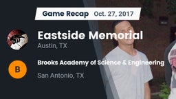 Recap: Eastside Memorial  vs. Brooks Academy of Science & Engineering  2017