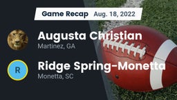 Recap: Augusta Christian  vs. Ridge Spring-Monetta  2022