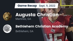 Recap: Augusta Christian  vs. Bethlehem Christian Academy  2022