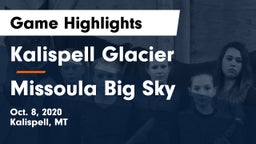 Kalispell Glacier  vs Missoula Big Sky  Game Highlights - Oct. 8, 2020