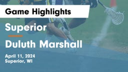 Superior  vs Duluth Marshall Game Highlights - April 11, 2024