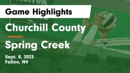 Churchill County  vs Spring Creek  Game Highlights - Sept. 8, 2023