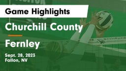 Churchill County  vs Fernley  Game Highlights - Sept. 28, 2023