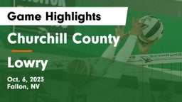 Churchill County  vs Lowry Game Highlights - Oct. 6, 2023
