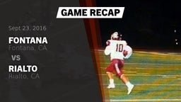 Recap: Fontana  vs. Rialto  2016